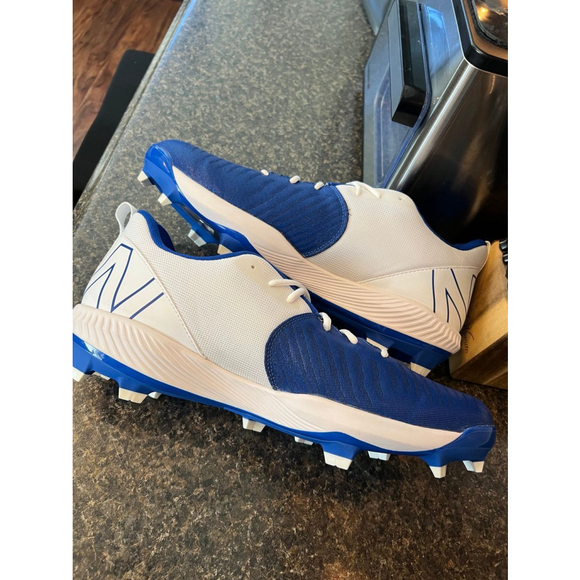 New Balance 4040V6 Mens Low Metal Baseball Cleats Team Royal Blue/White - Picture 9 of 10